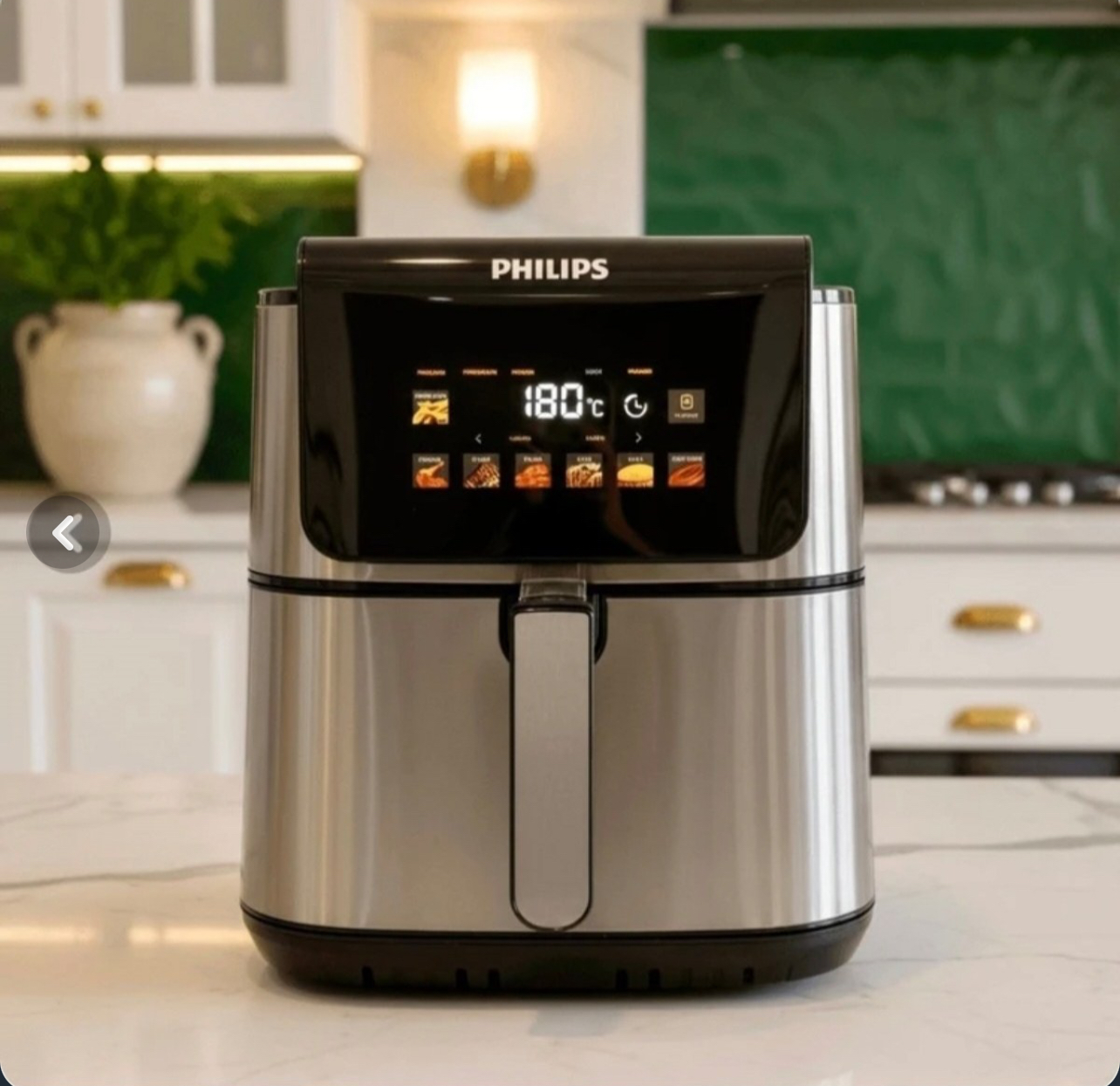 سرخ کن بدون روغن فیلیپس مدل HD9284 ظرفیت ۱۶ لیتر تمام استیل نمای ۲
